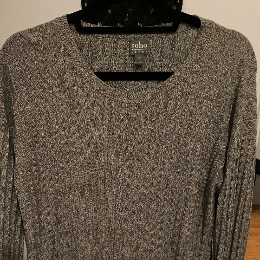 Gray sweater top